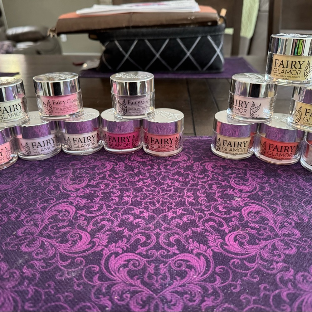 Fairy Glamor Dip & Acrylic Nail Powder Collection - Pink, Purple, Corals